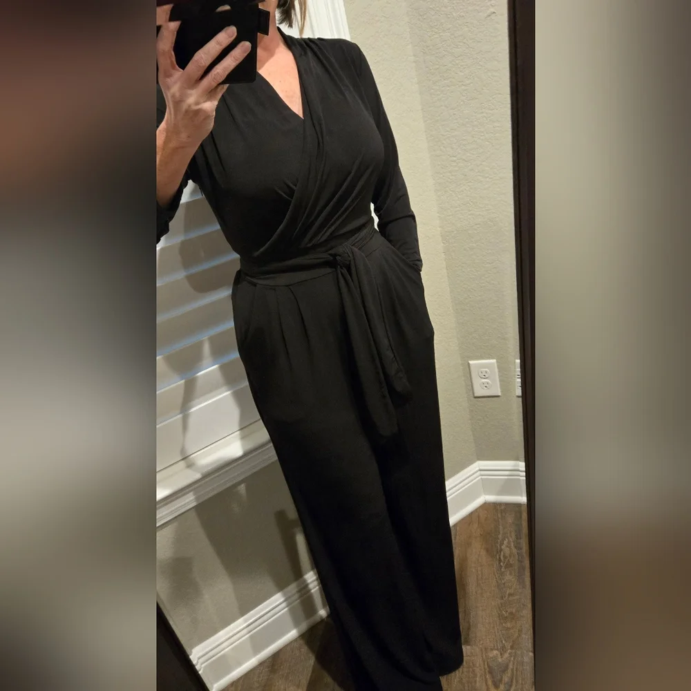 New York and Company faux wrap jumpsuit, medium - Picture 2 of 15